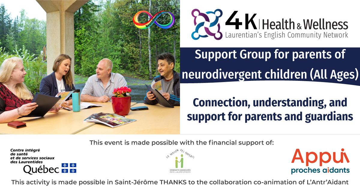Support Group for parents of neurodivergent children (All Ages) in Saint-Jérôme